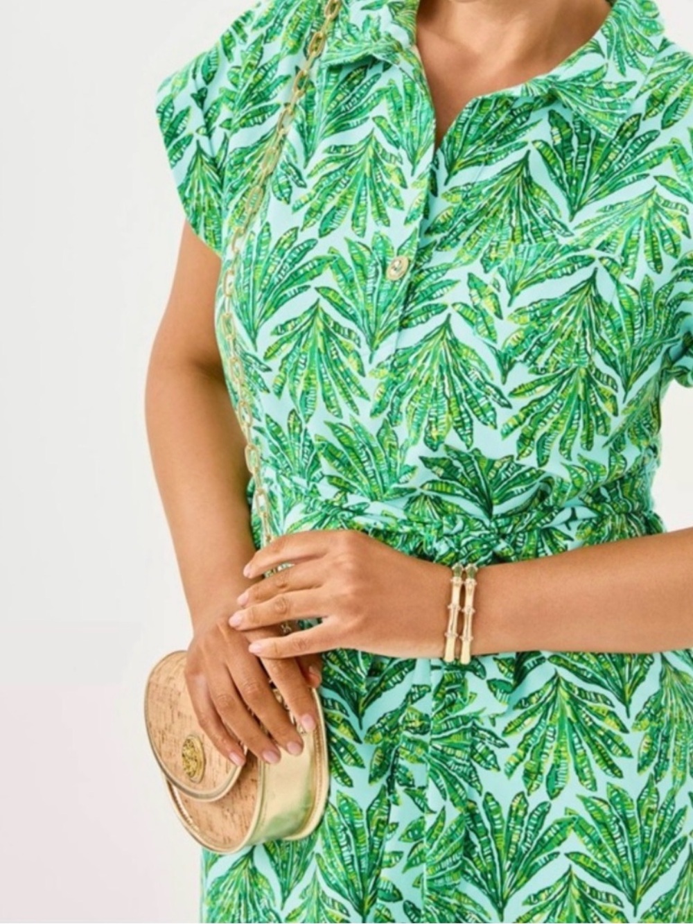 NWT Lilly Pulitzer XL Emersyn Dress “Kitts Green Crossgrain Shady Babe” sz XL